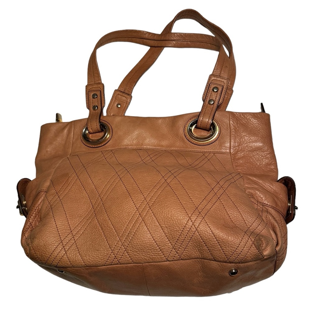 High End Tan Brown Supple Leather B Makowsky Women’s Shoulder Bag Purse